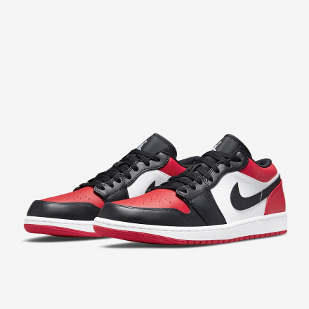Кроссовки Air Jordan 1 Low Bred Toe